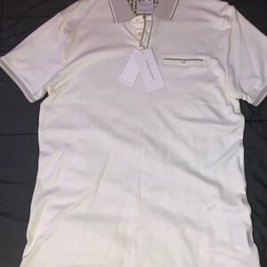 Denim & Flower Cream Polo Shirt for Men